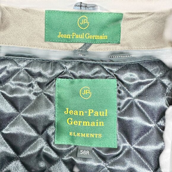 Jean-Paul Germain Elements Trench Coat Mens 56R Beige Lined Water Repellent - Picture 8 of 11